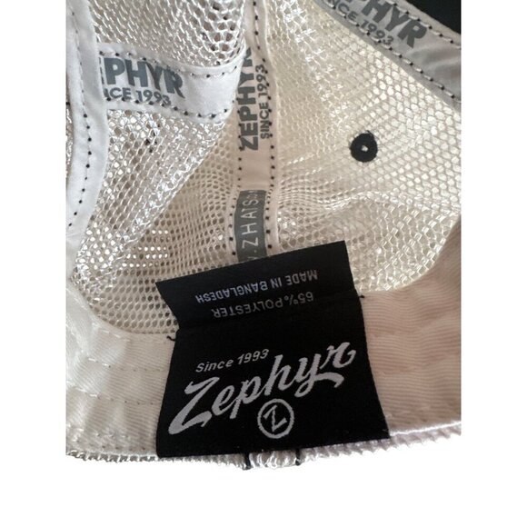 Cincinnati Cyclones Zephyr Snapback Hat Black & White Mesh Adjustable Cotton/Pol - Picture 5 of 6